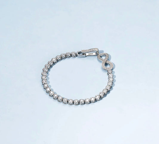 Infinity Tennis Bezel Bracelet
