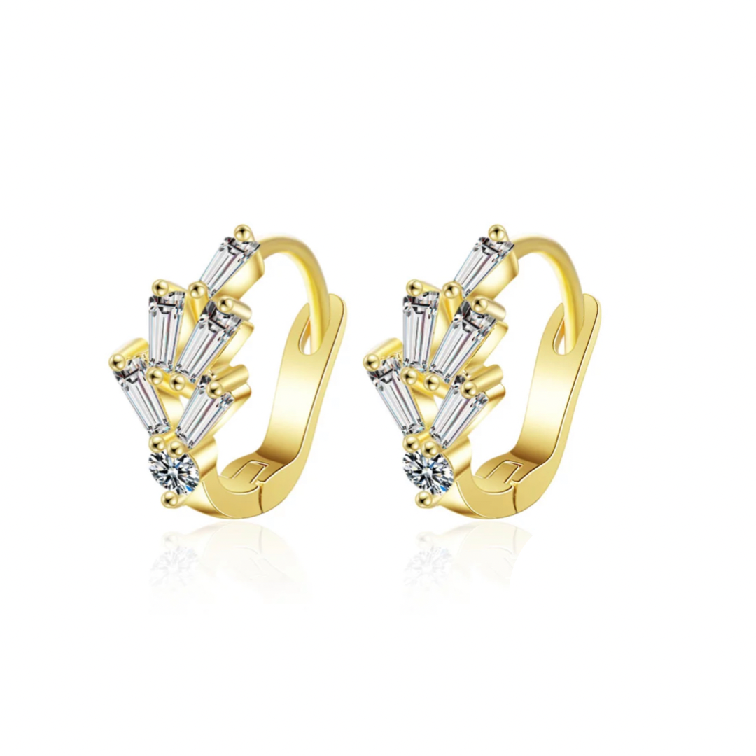 Gold Baguette Huggie