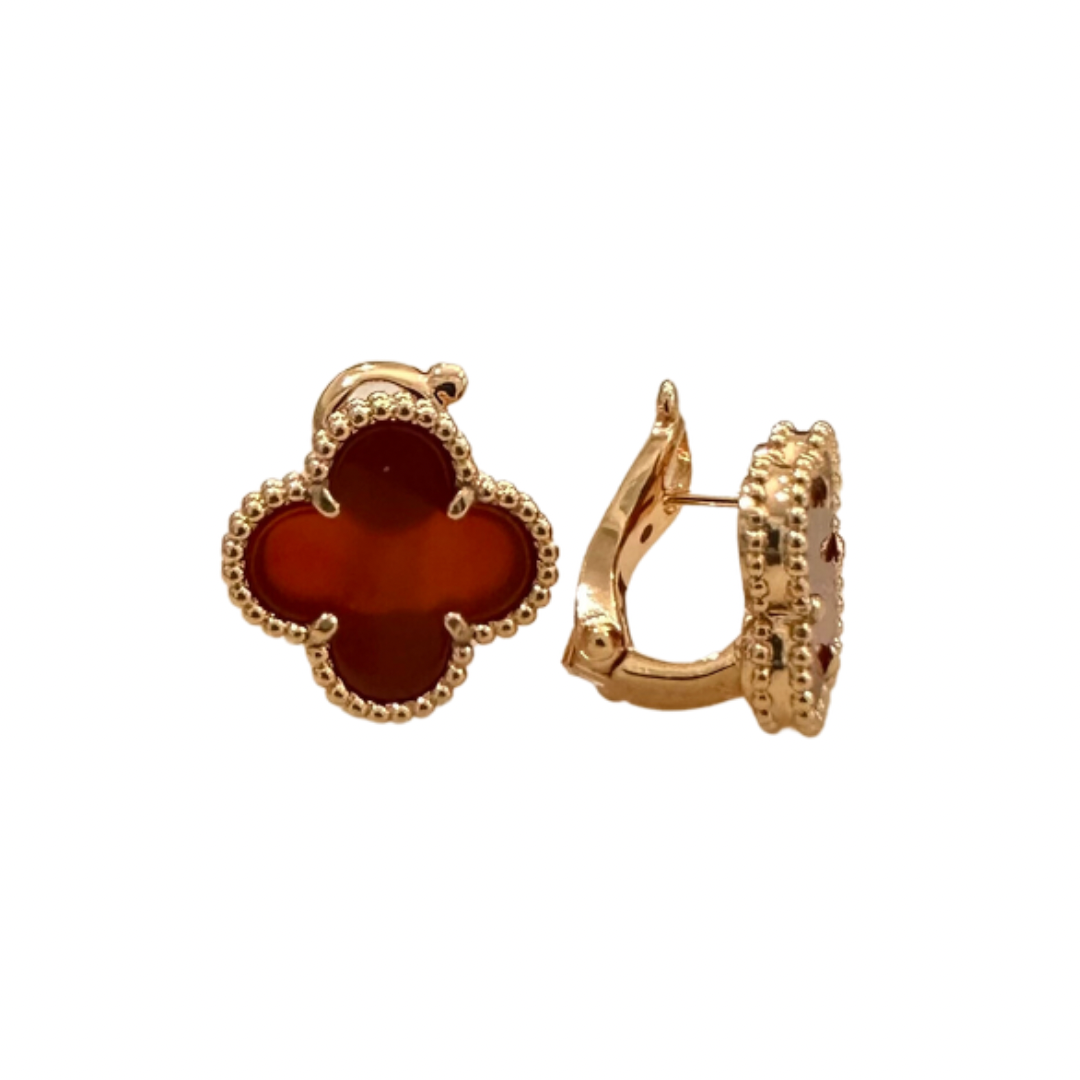 Rose Gold & Vixen Clover Clip On Earring (925)