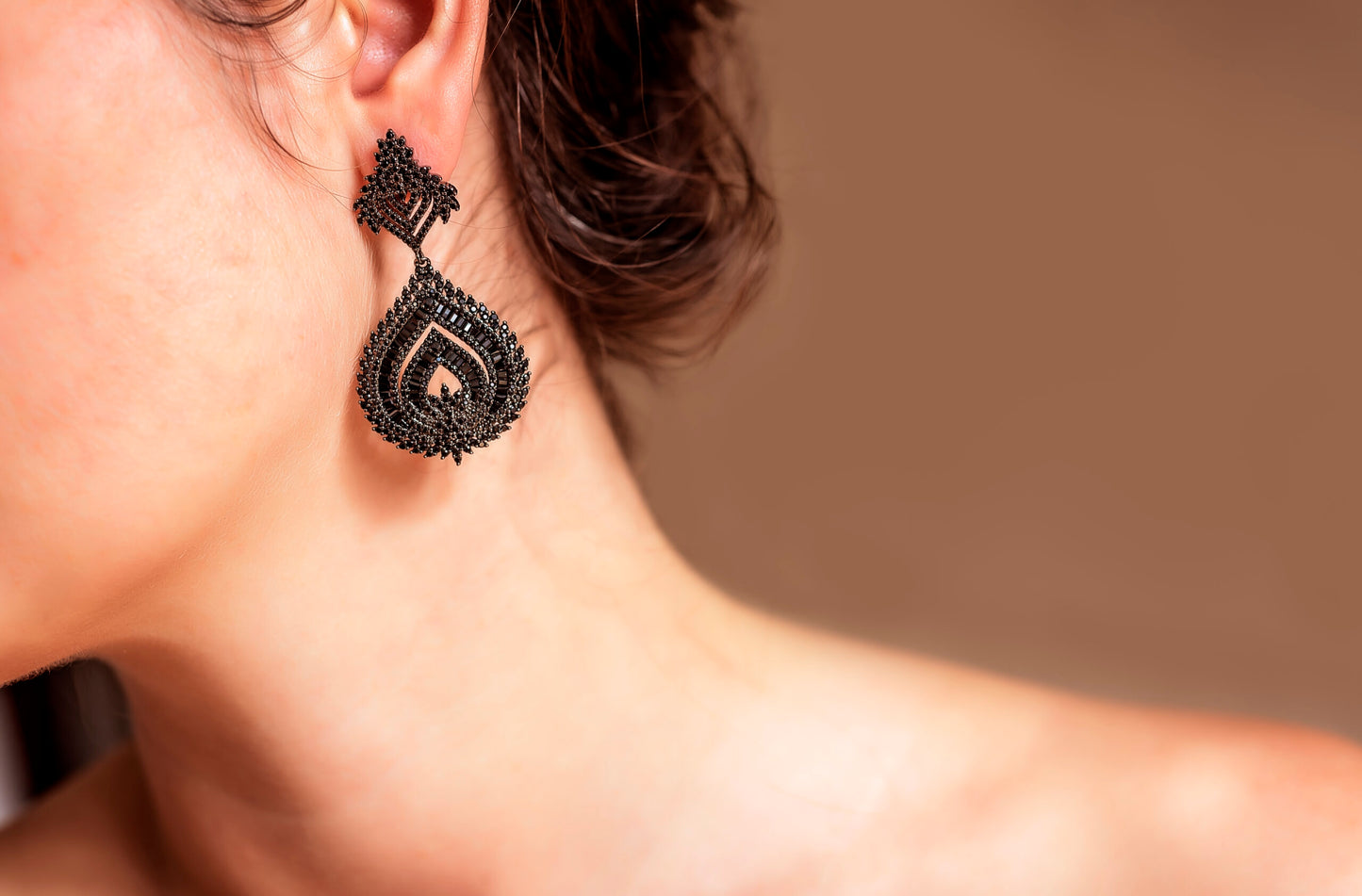 Black Mumbai Earring