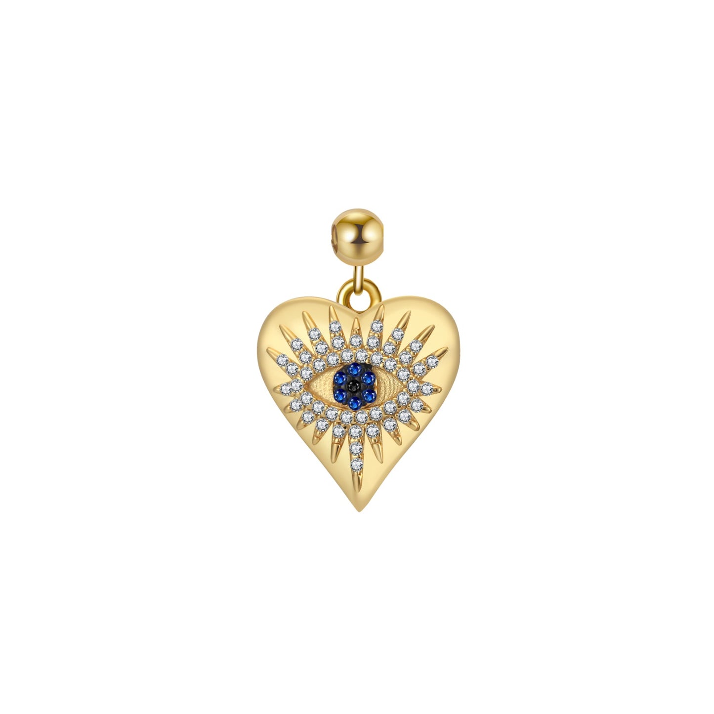 Elite Series Gold Eye Of Love Charm (925, Vermeil)