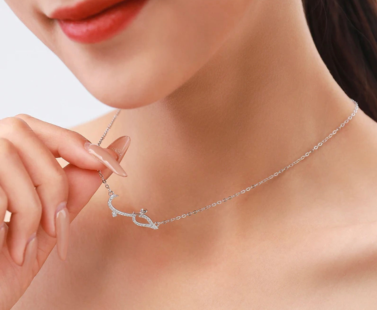Silver Habibti Pave NSCD Necklace (925)