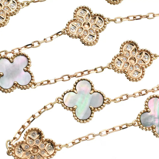 Mishka Rose Gold Clover Layered Luxe Look