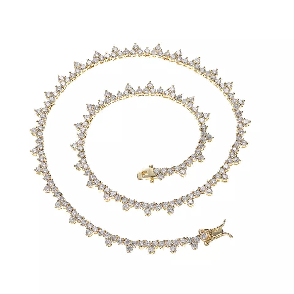 Gold Anita Tennis Necklace