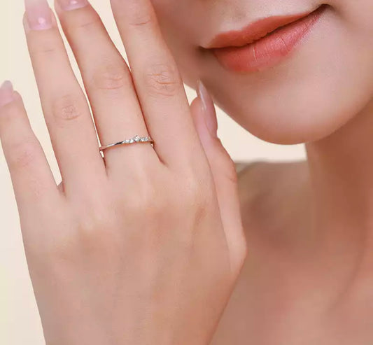 Silver Starry Stack Ring