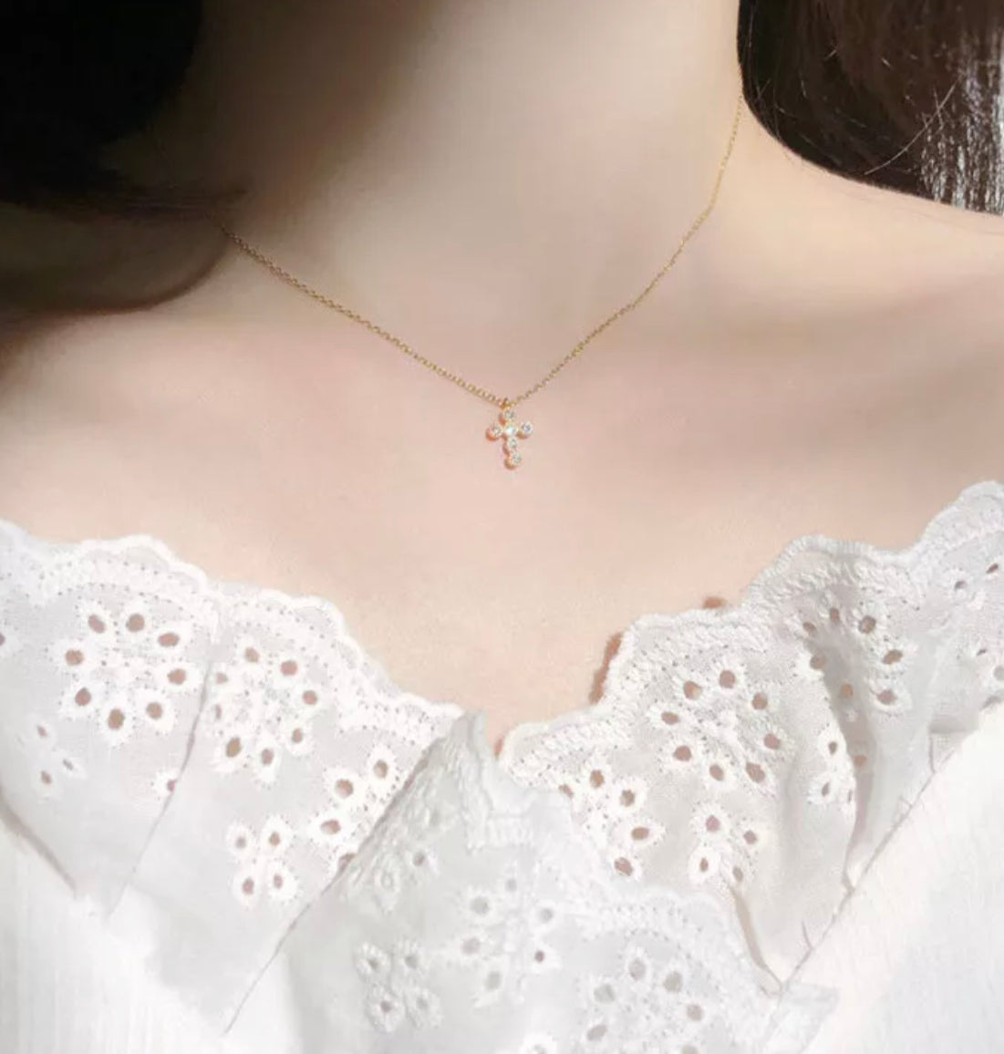 Priscilla Cross Necklace