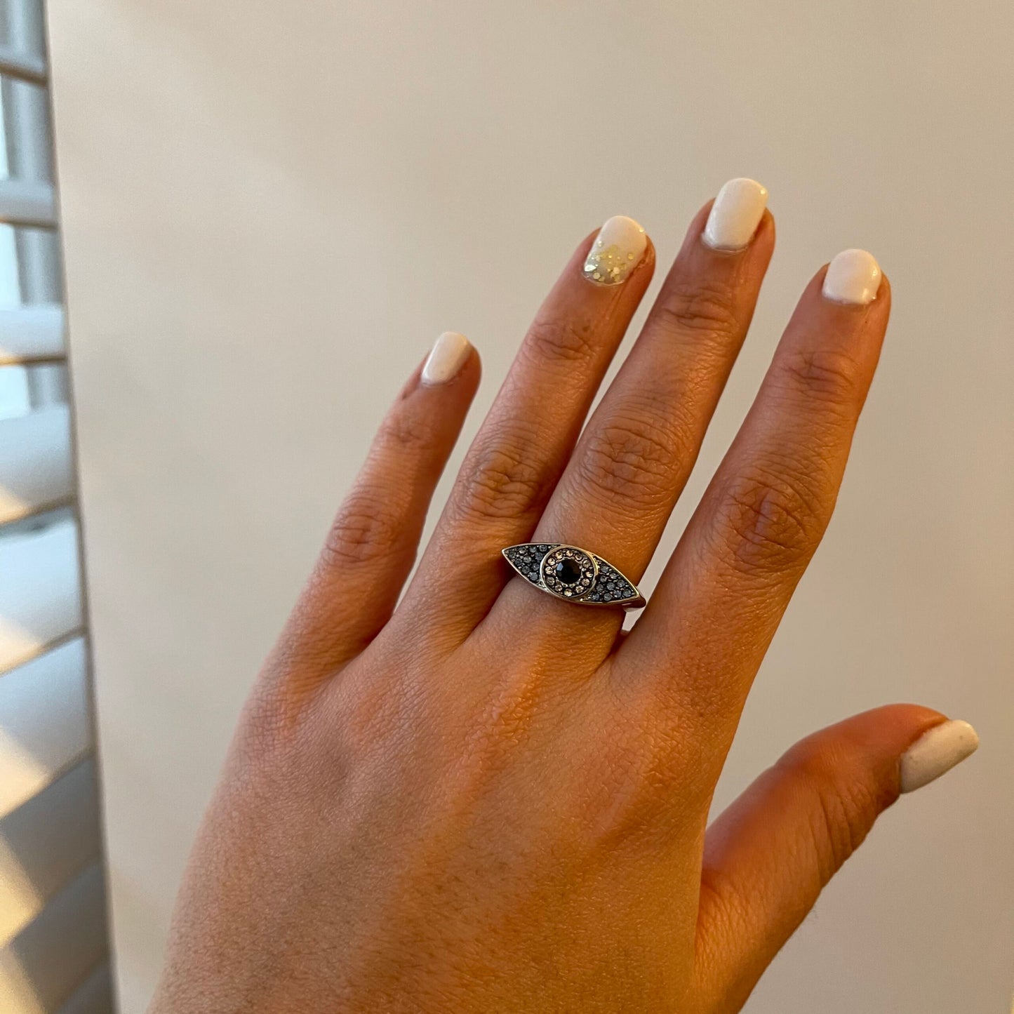 Silver Evil Eye Ring