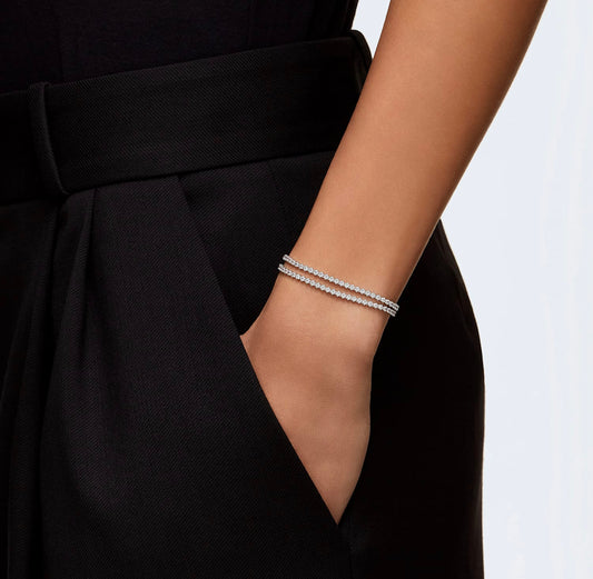 Silver Double Strand Tennis bracelet