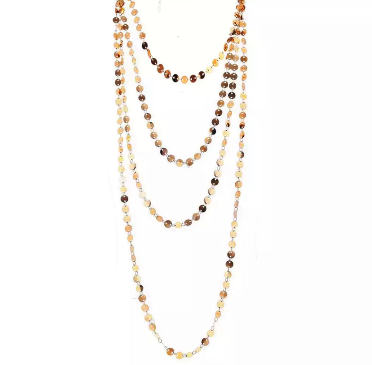 Mishkah Sequins Galore Glitter Disc Necklace