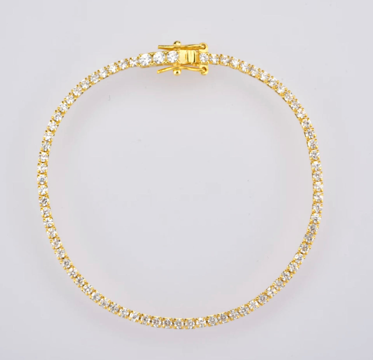 Gold 2mm Tennis bracelet (925)