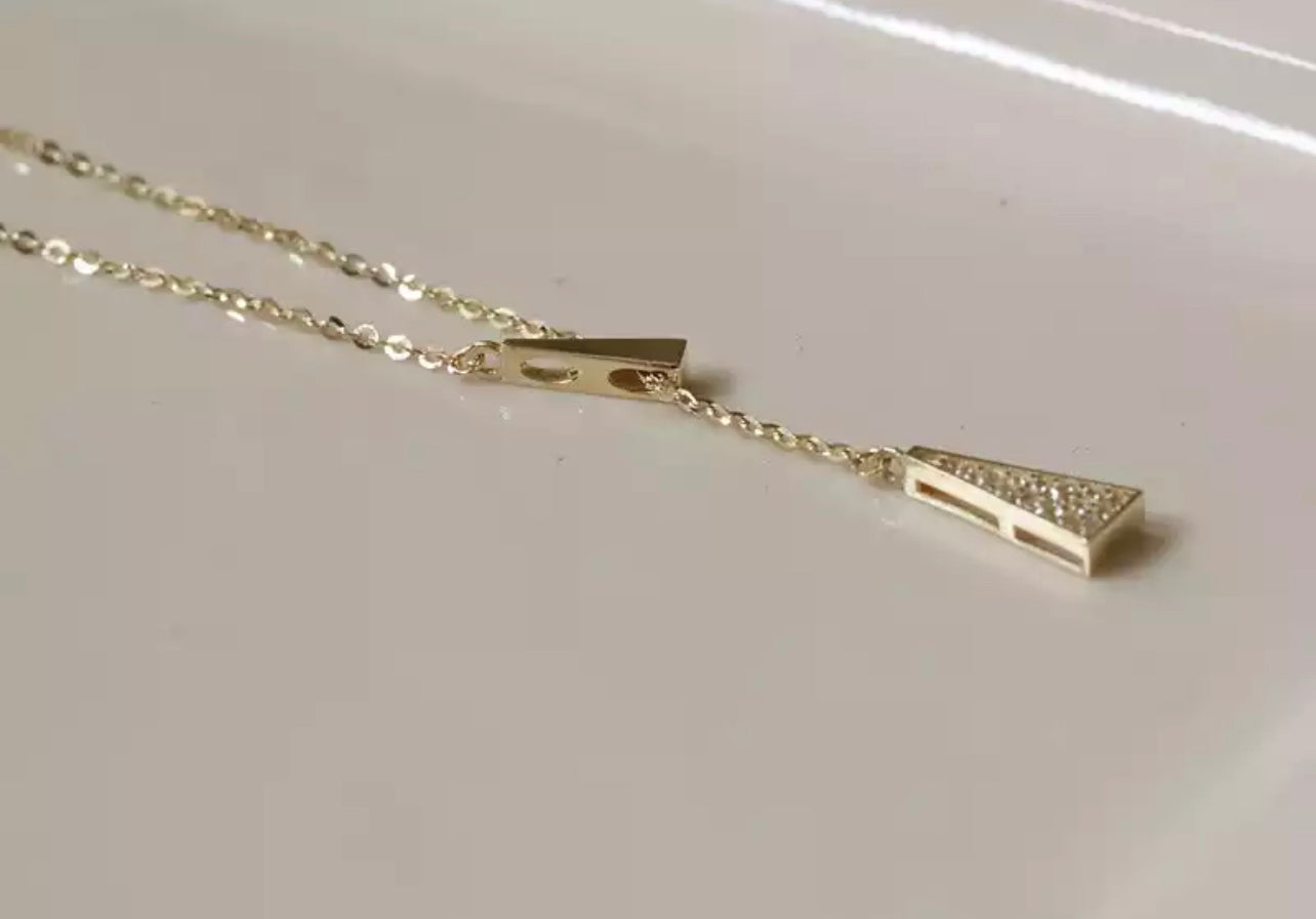 Gold Pave Drop Chain