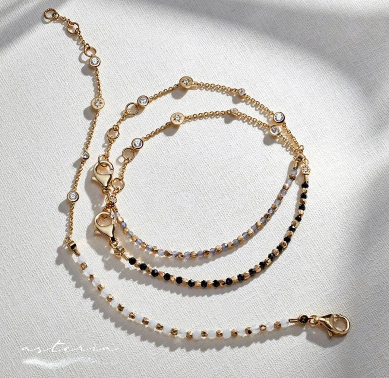 Silver Baby Obsidian Bracelet