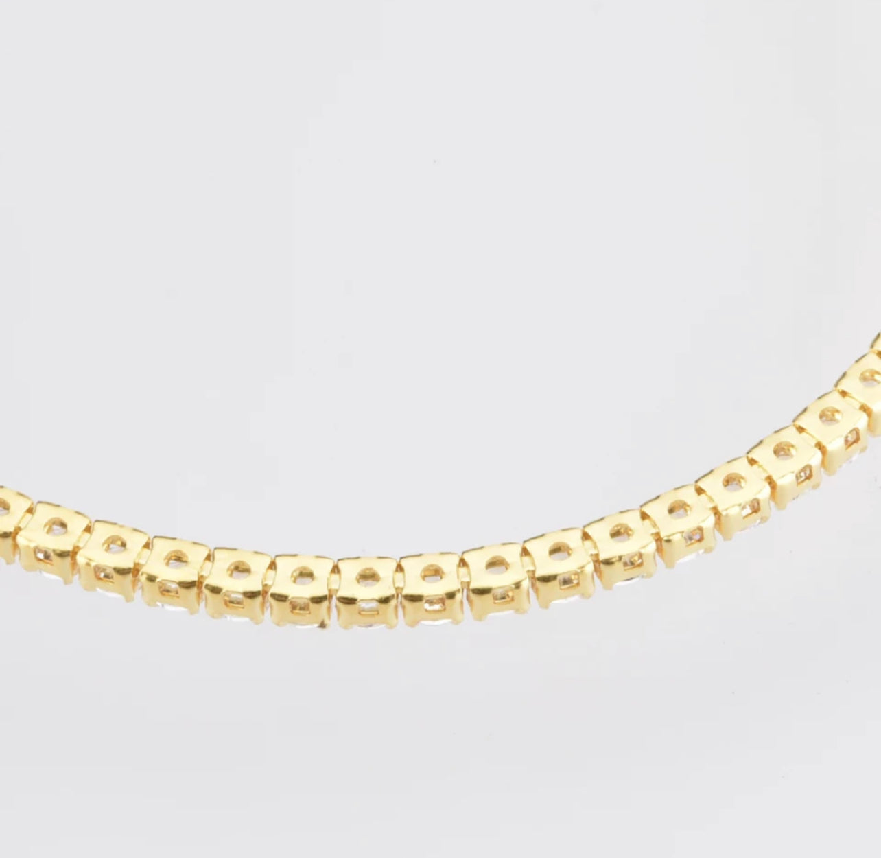 Gold 2mm Tennis Necklace