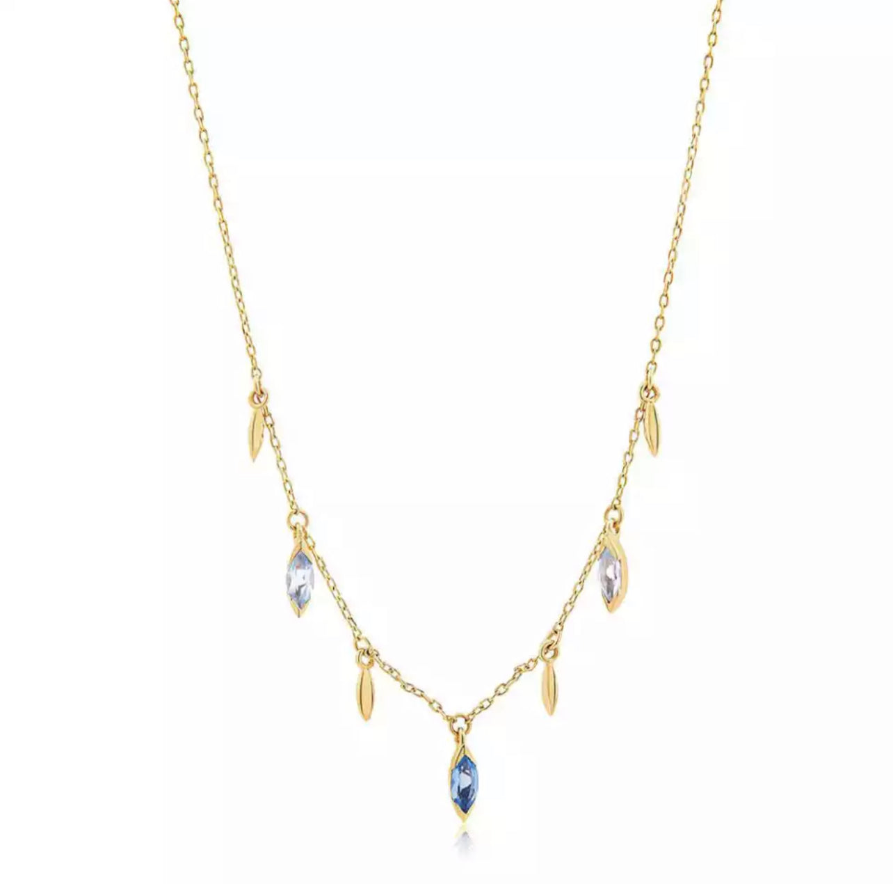 Antiqua Evil Eye Necklace Set (925, Vermeil)