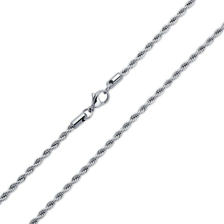 3mm Silver Rope Necklace (70cm)