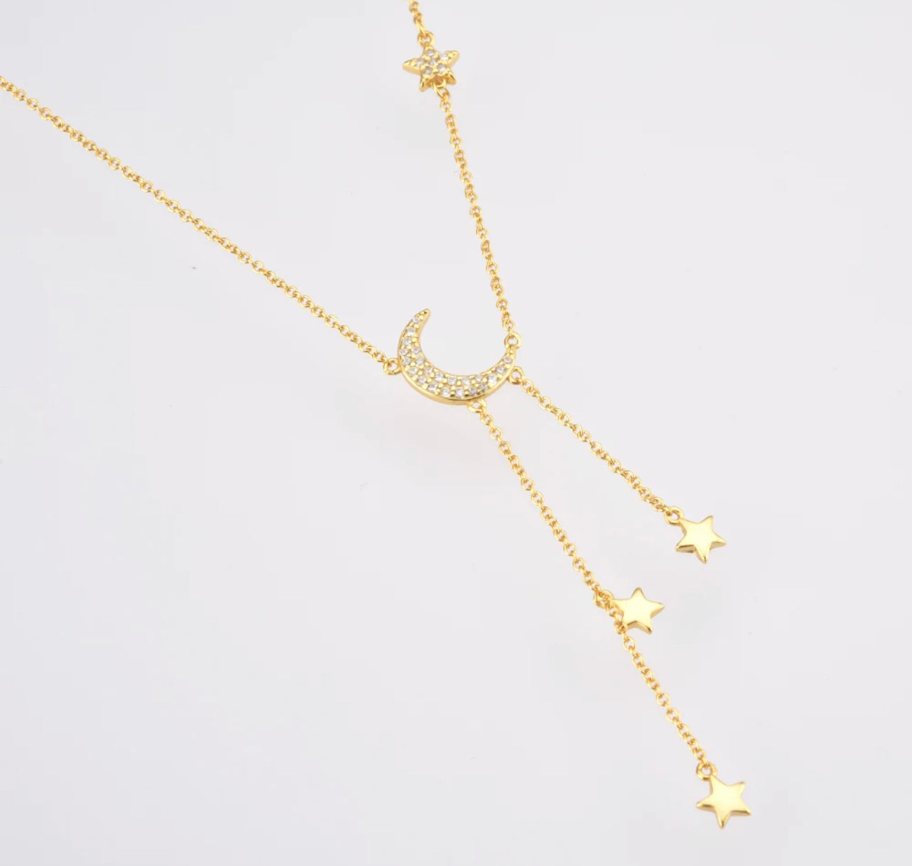 Gold Moonshine Tassle Necklace