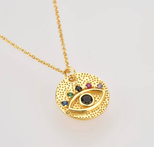 Kaleidoscope Evil Eye Necklace