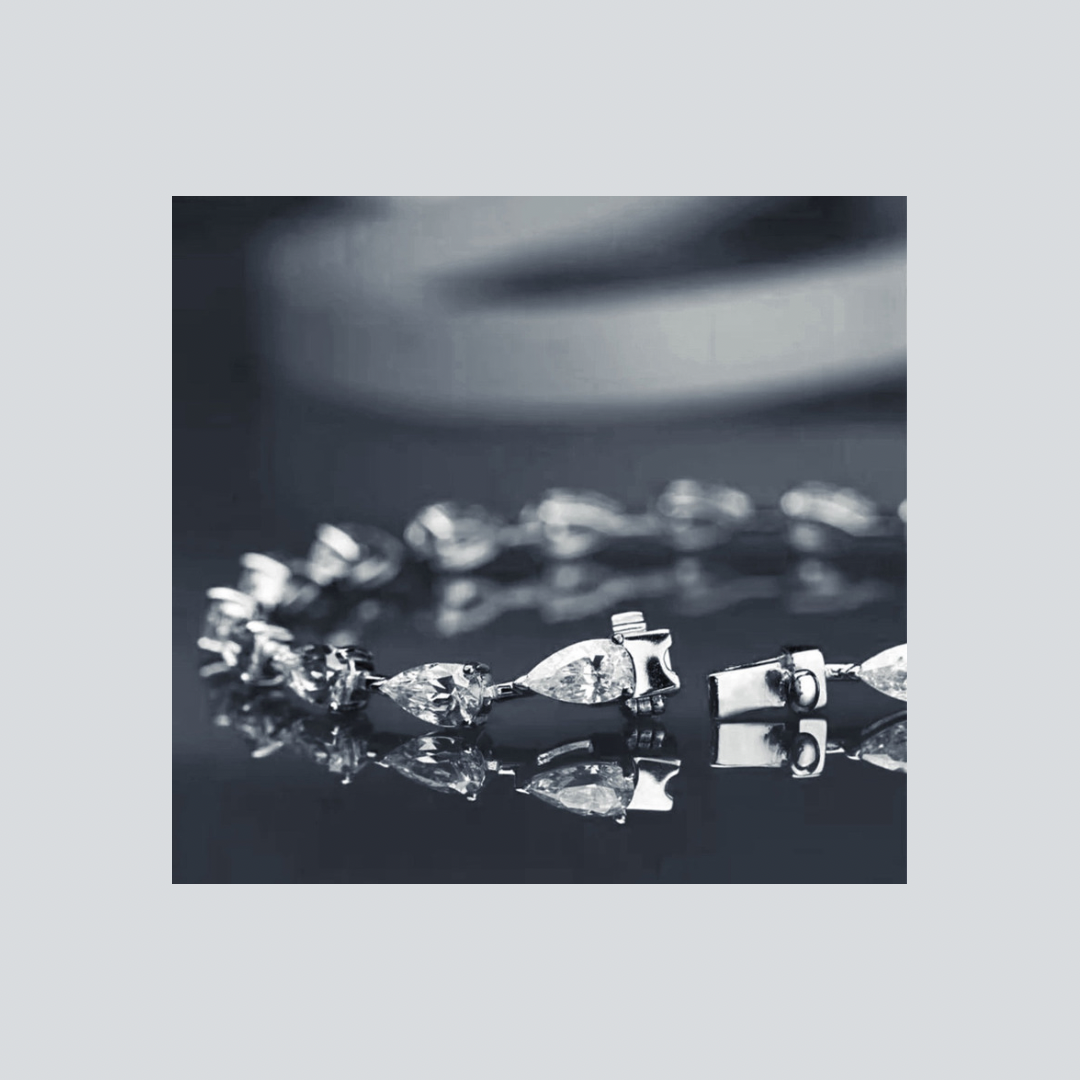 Pear NSCD Tennis Bracelet (925, Vermeil)