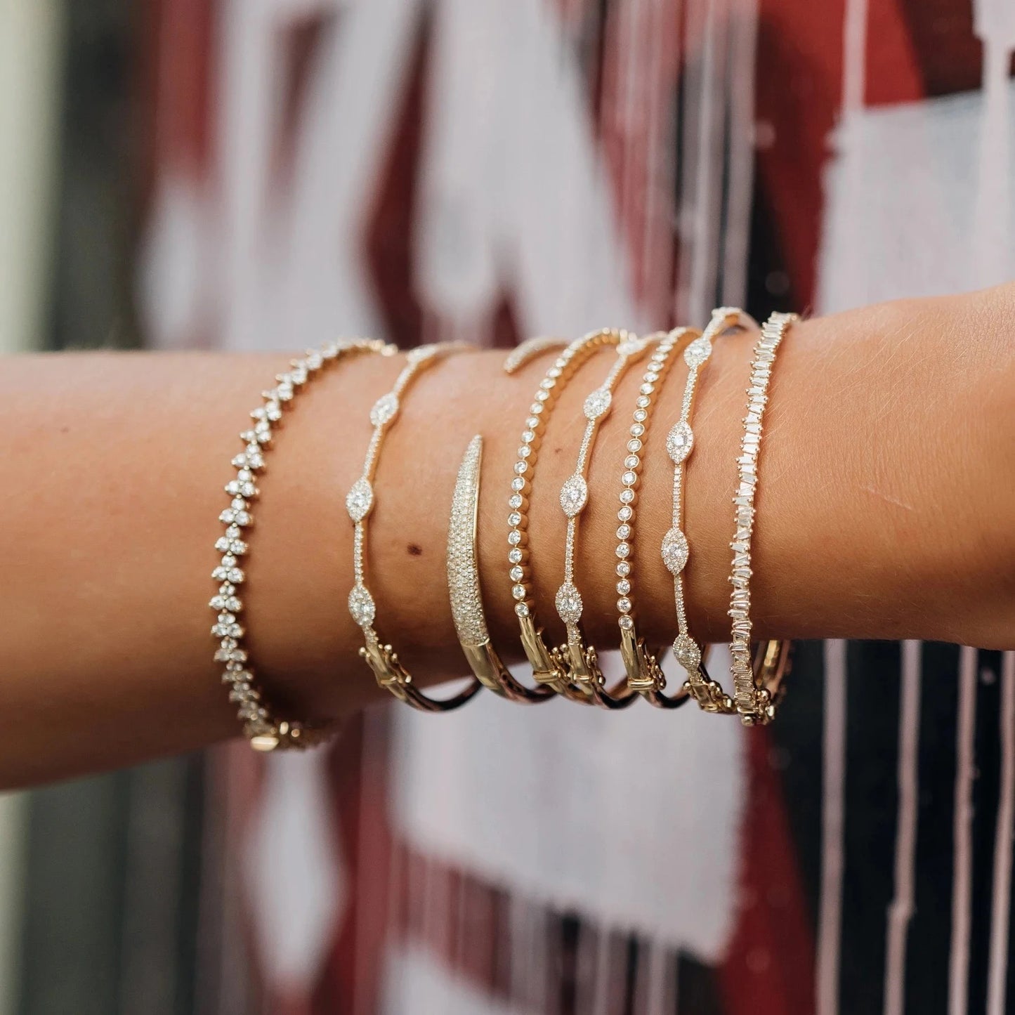 Gold Eternal Baguette Cuff