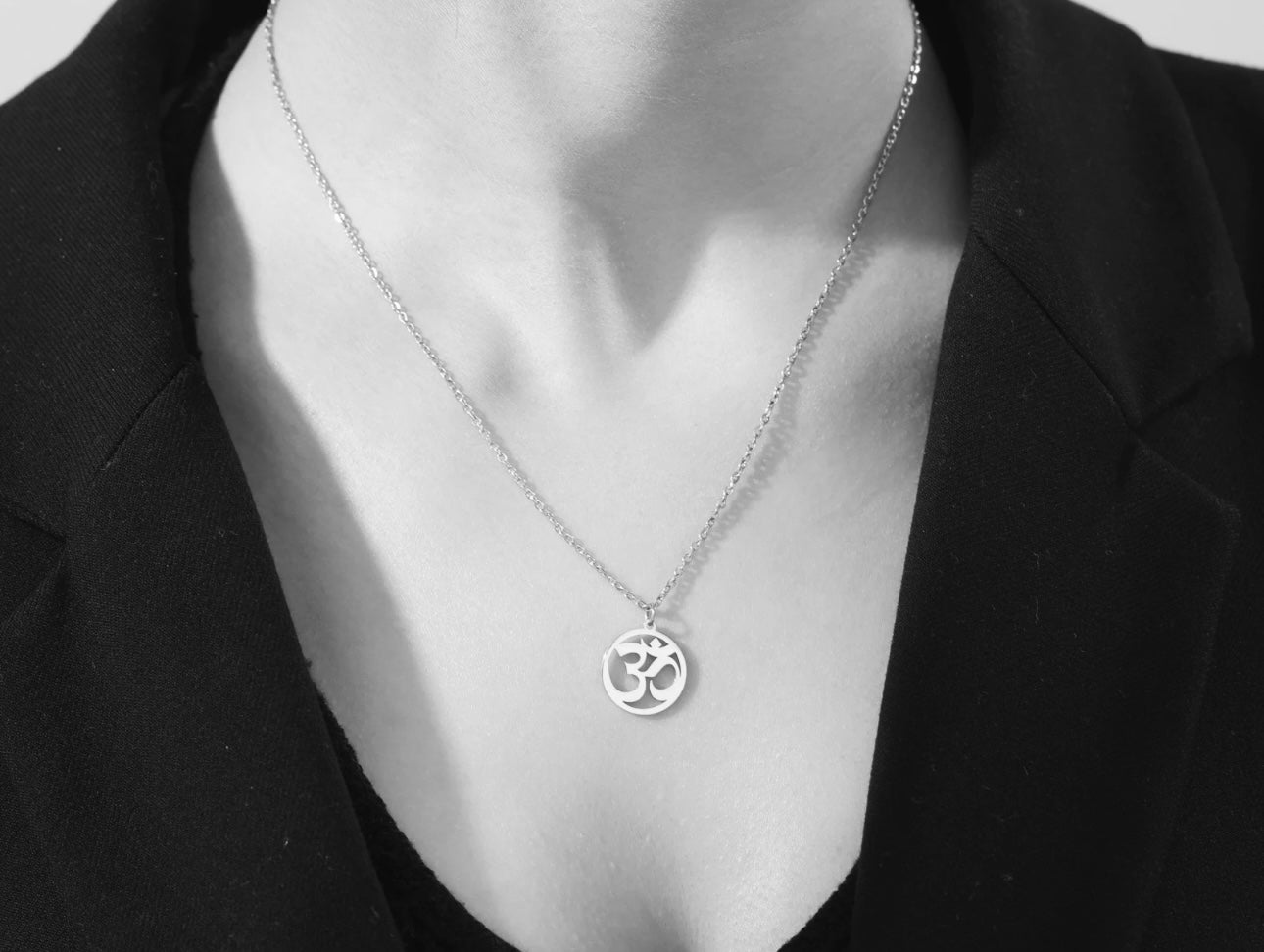 Silver Classic Aum Pendant