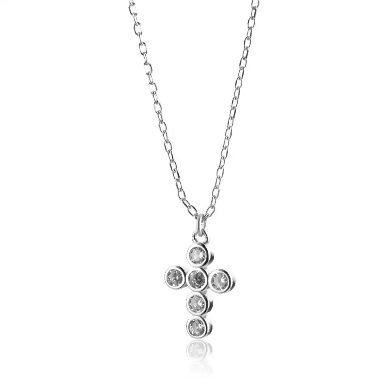Silver Sicily Cross Necklace