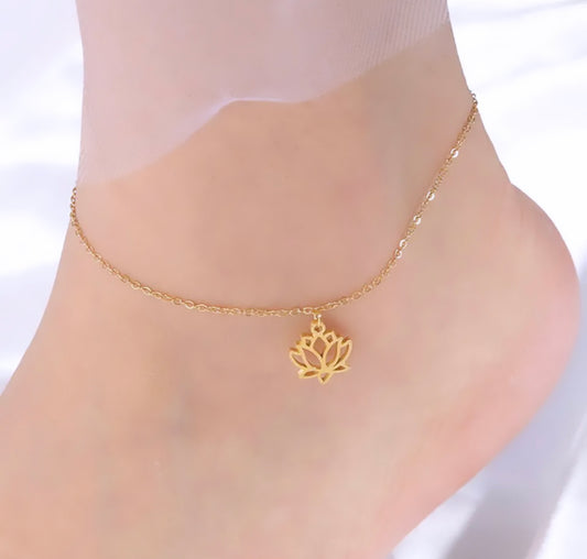 Gold Lotus Leaf Anklet