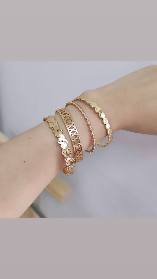 Crushed Pleat Bangle