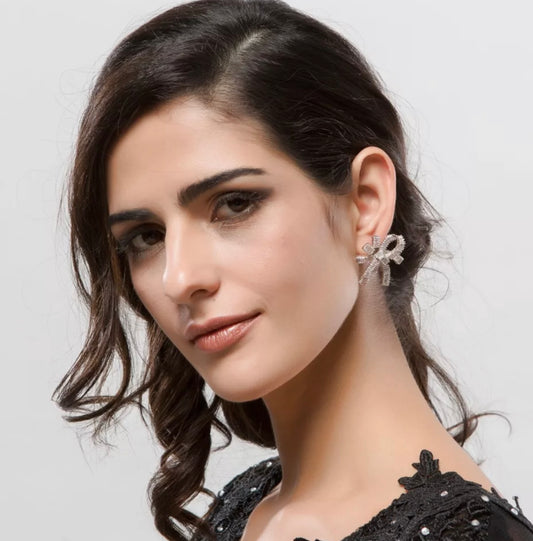 BowKnot Baguette Earring