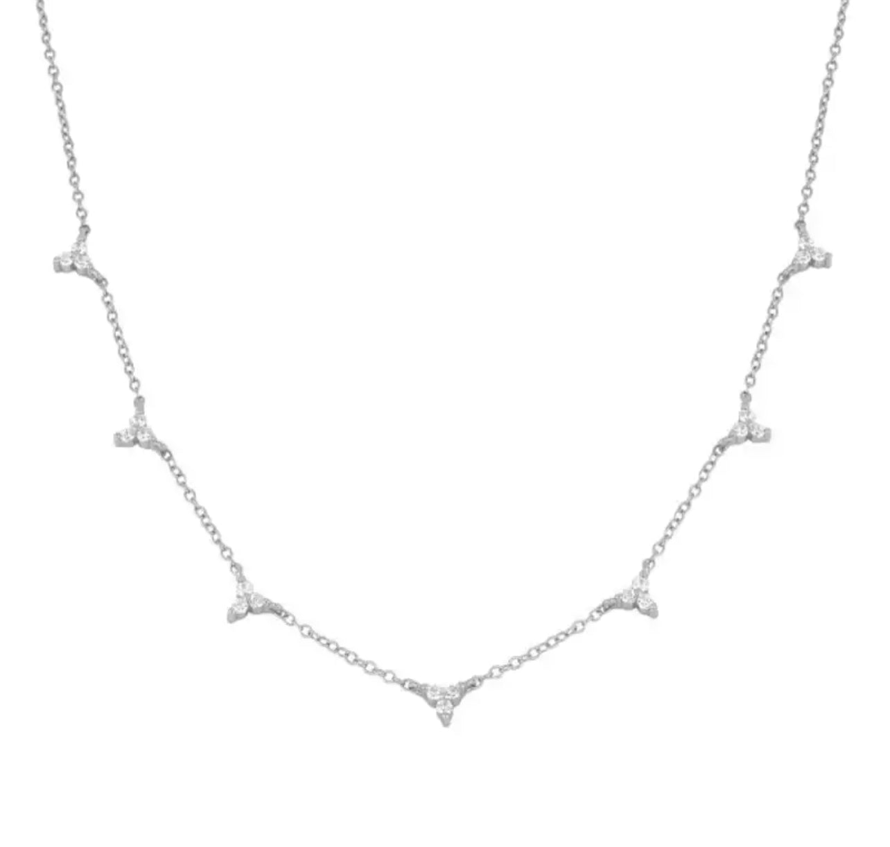 Silver 3 Point Necklace