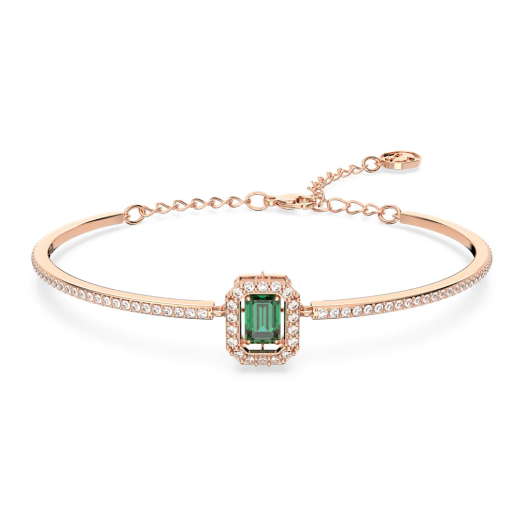 Rose Gold & Green Emerald Nakita Bangle