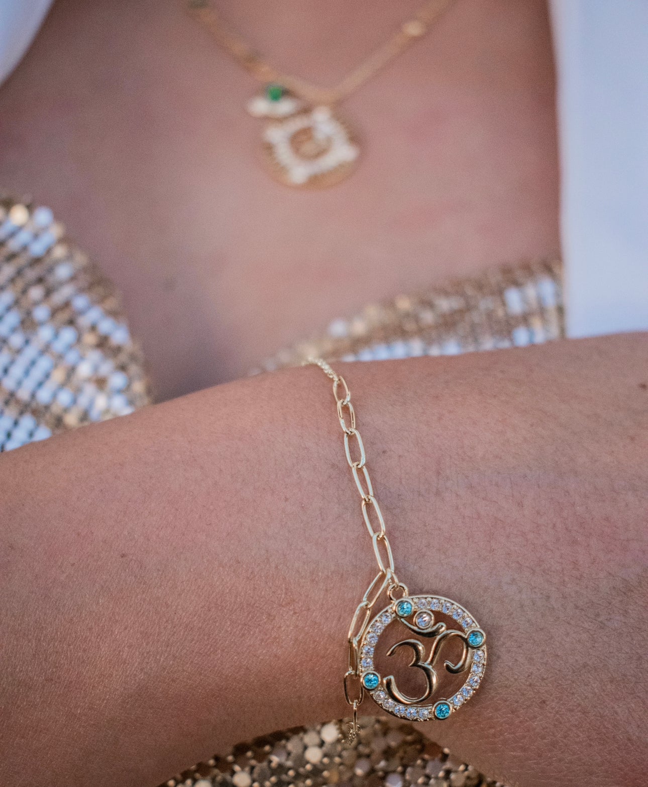 Gold Aura Aum Bracelet