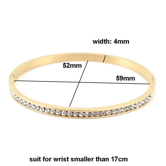 Gold Channel Set Tennis Bangle