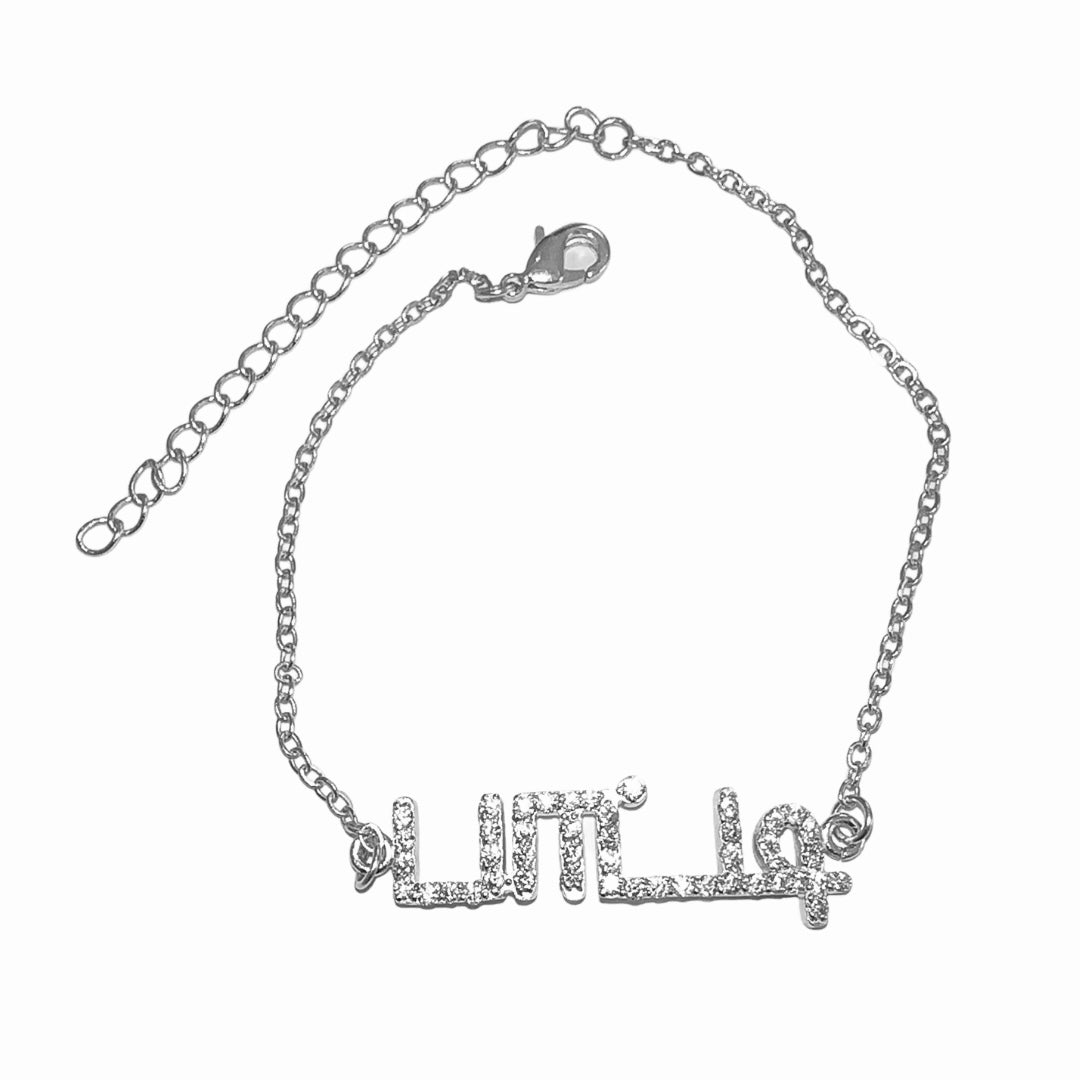 GLAM MA Pāṭṭi Pave Tamil Gran Necklace & Bracelet (Gold, Silver, Rose)