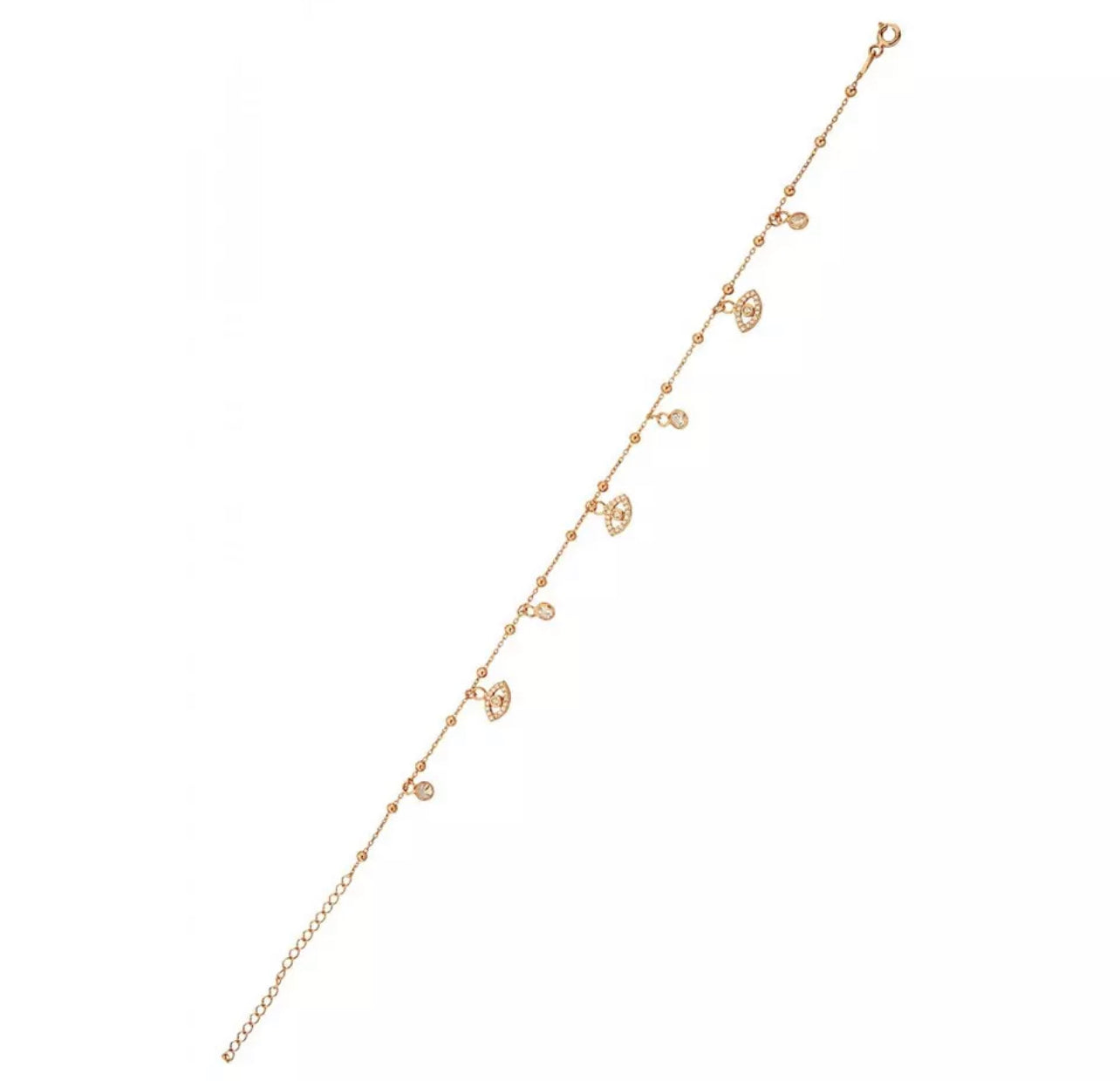 Rose Eyes Goddessa Evil Eye Anklet