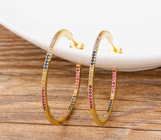 Candyland Gold Hoops