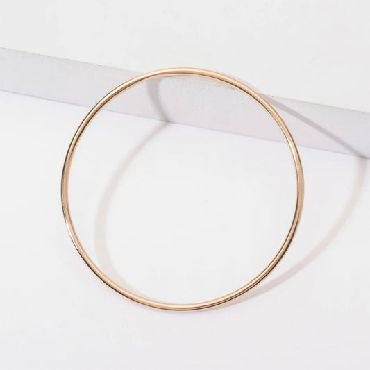 Domed Rose Gold Bangle