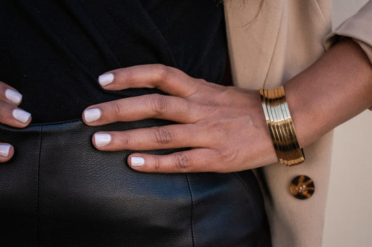 Ladies Flat Gold Midas Bangle