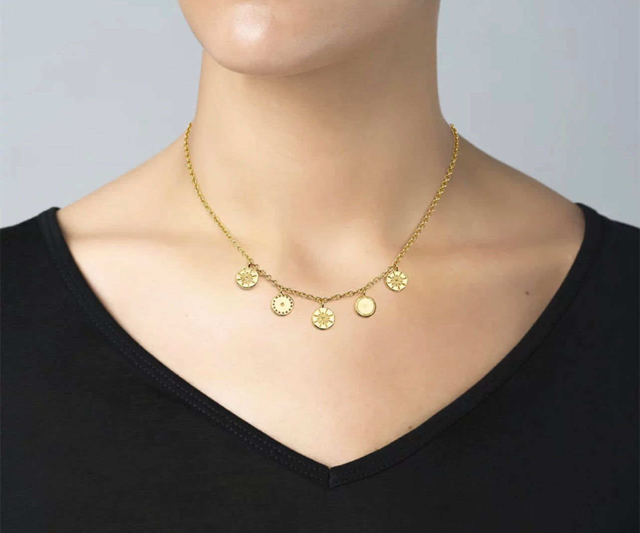 Sun Goddess Charm Necklace