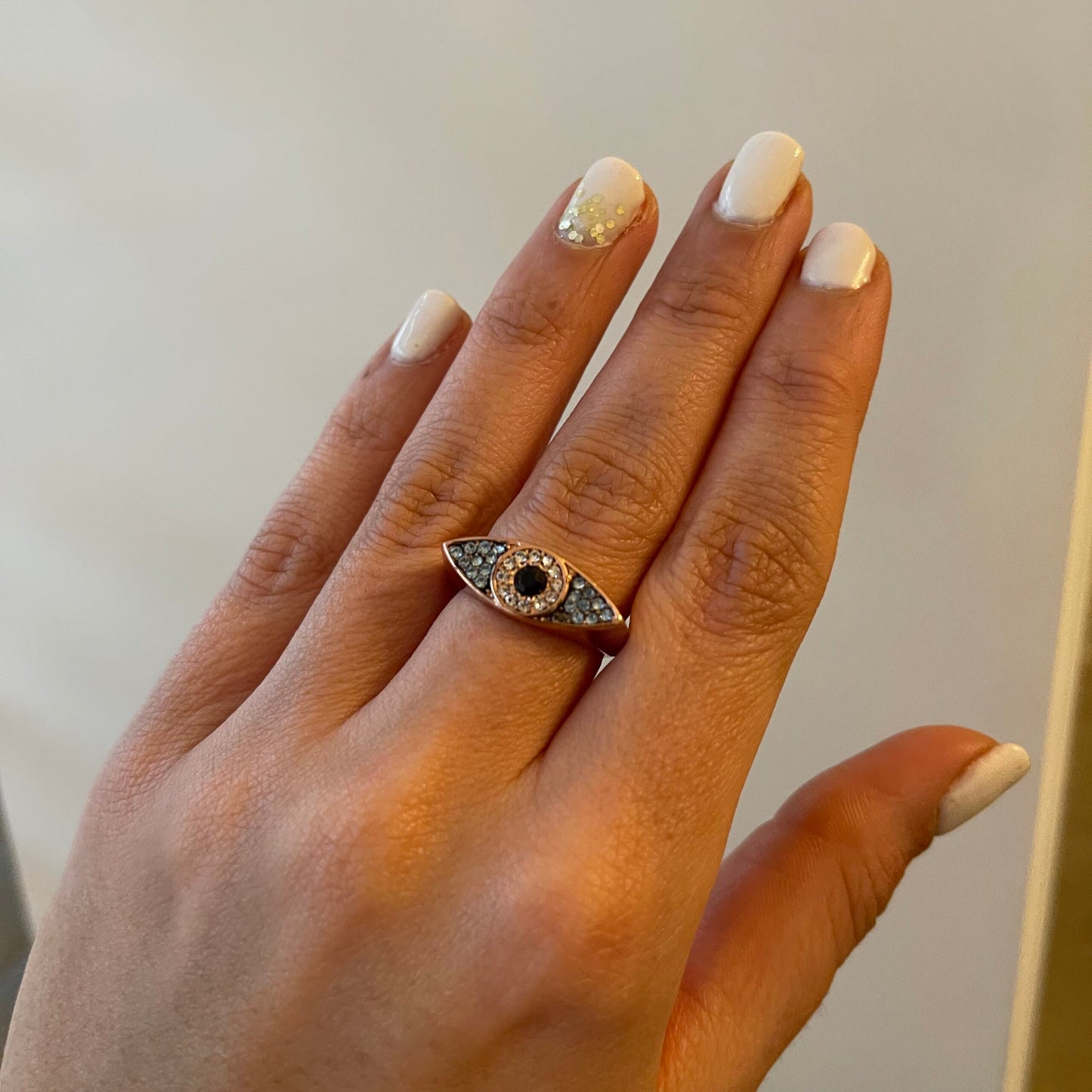 Rose Evil Eye Ring