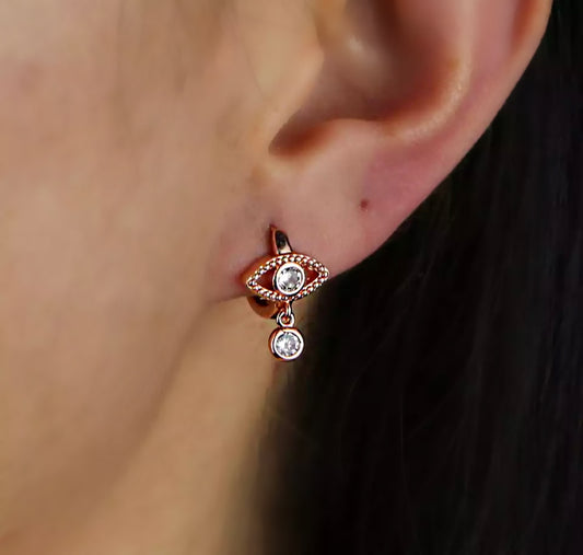 Rose Antique Evil Eye Earring