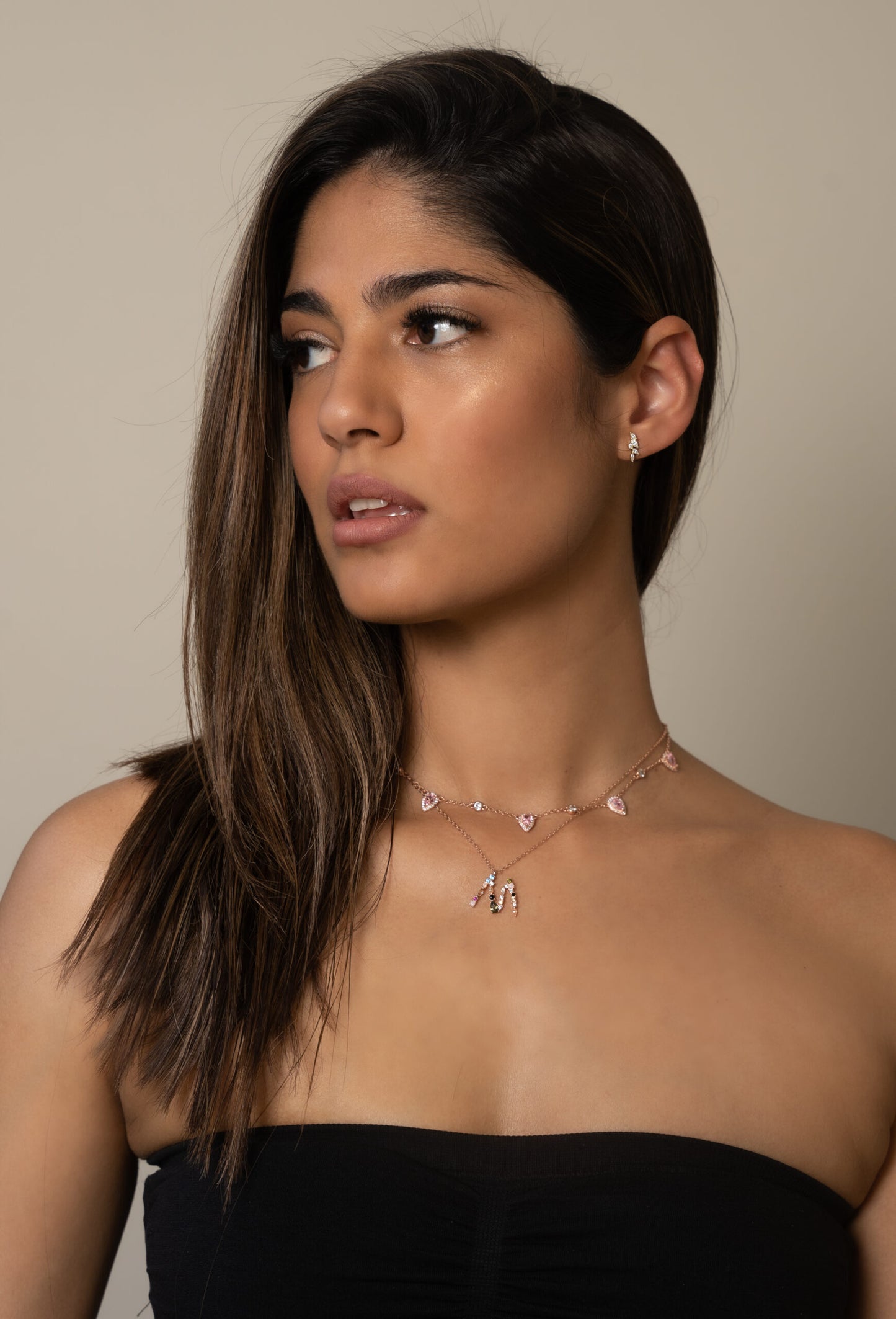 Candy Blush Necklace (Rose & Pink Mix Metal)