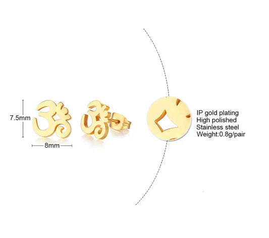 Gold Aum Earring