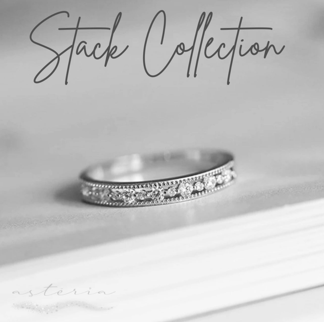 Silver Vintage Brilliant Stack Ring