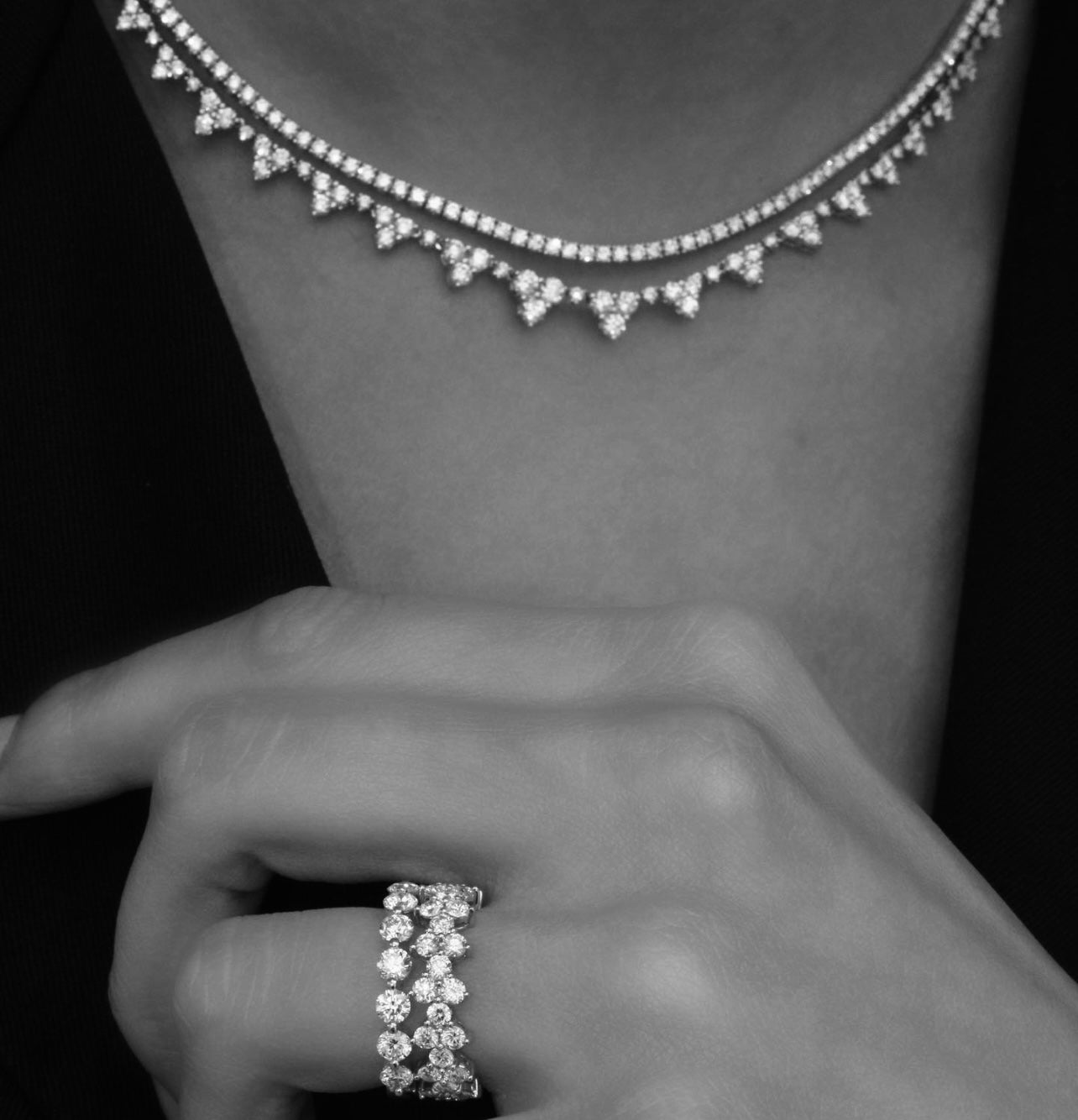 Silver Anita Tennis Necklace