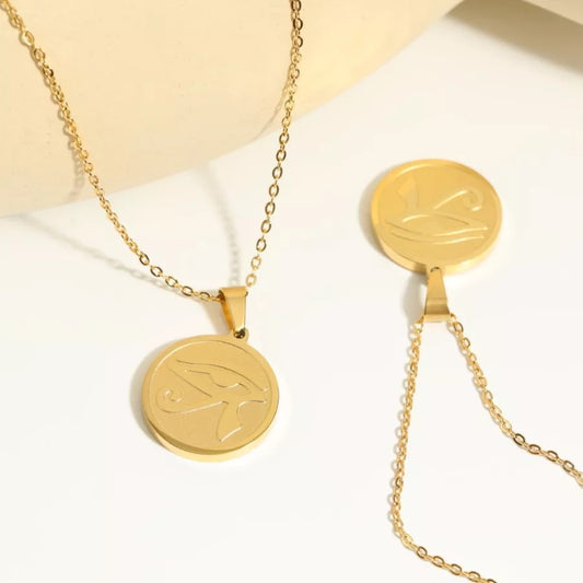 Eye Of Horus Disc Necklace