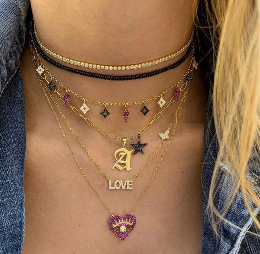 Rose Kissed Eye Of Love Necklace