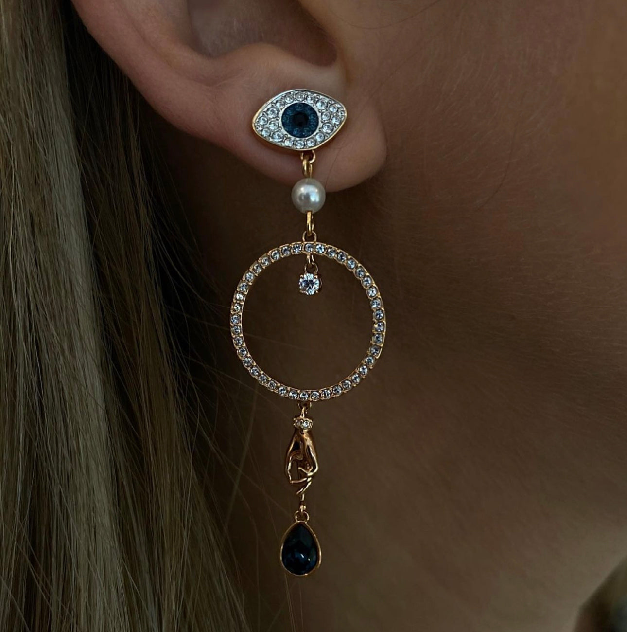 Dune Sands Evil Eye Earring