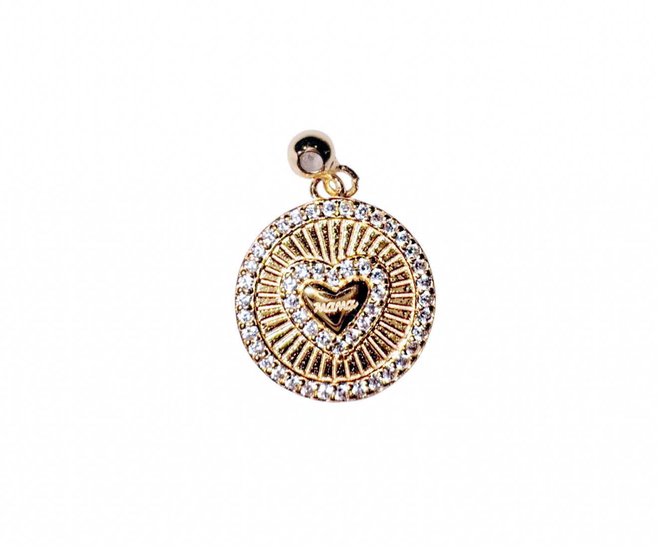 Elite Series Gold Secret Engraving Mama Love Charm (925, 18k Gold Vermeil)