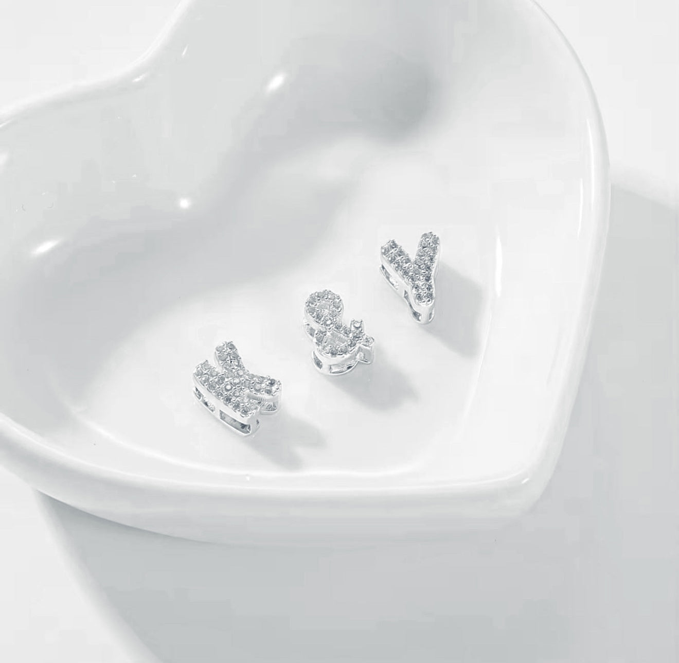 Silver Reversible Icy Bubble Initial Necklace (Single Initial or Name)