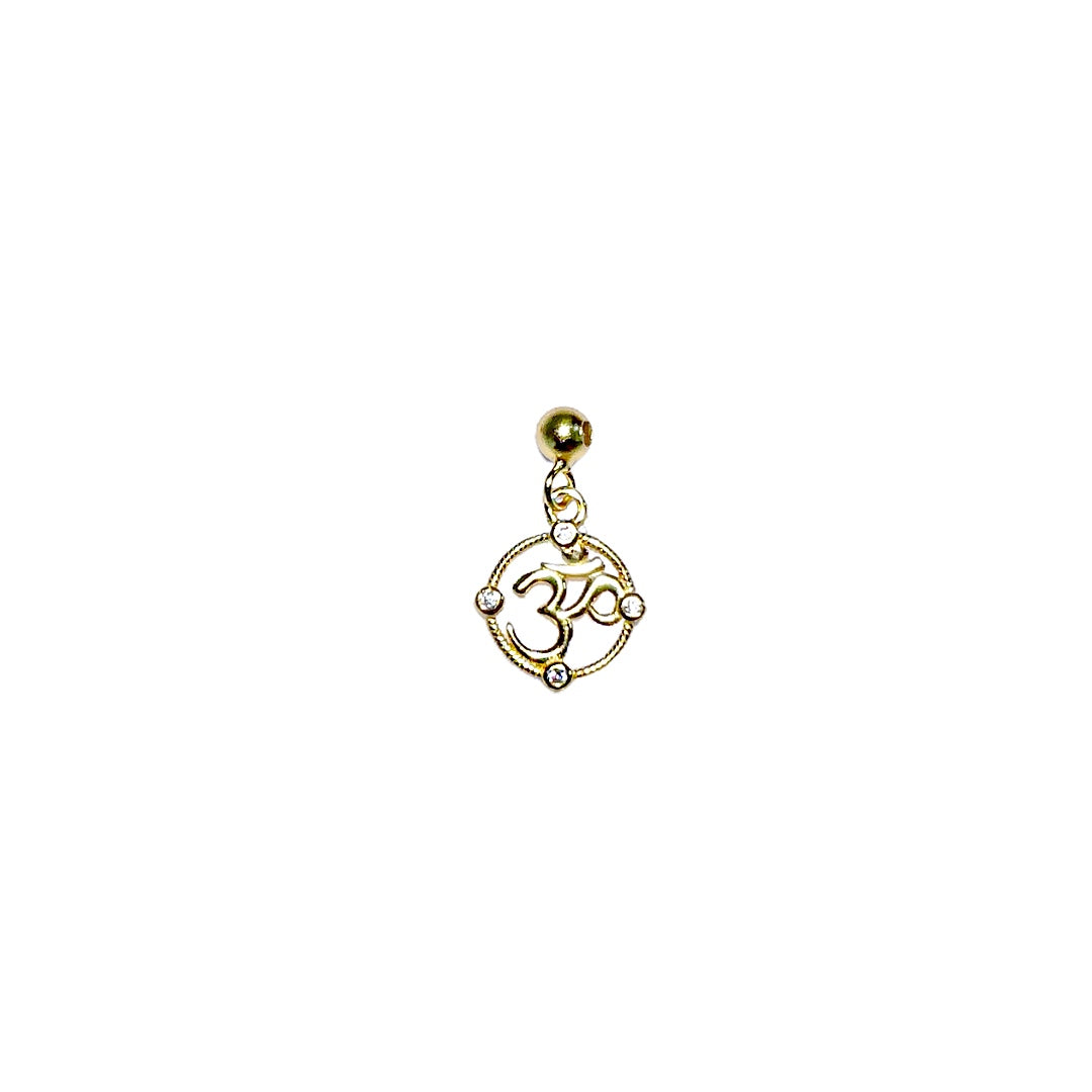 Elite Series Gold Aum Sparkle Charm (925, Vermeil)